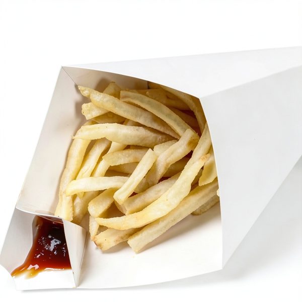 Disposable French Fries Holder by mollensiuer 50pcs Kraft Paper Cones-2