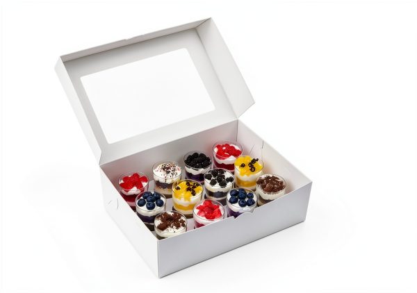 Dessert Shooter Boxes, 6-Pack, Holds 12 Count 5 oz Dessert Shooters, Food-Grade Carrier Containers-1
