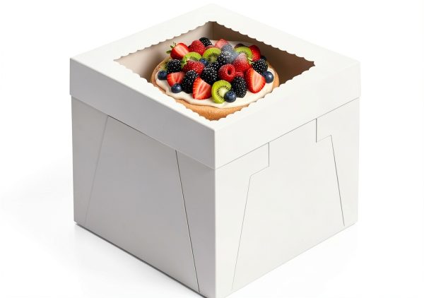 BOARDS+ 10 Inch Cake Boxes – Sturdy Cardboard, Clear Window, 25 Pack-0