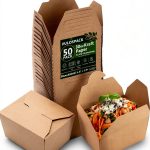 50 Pack 30 oz Kraft Brown Paper Take Out Food Boxes – Leak-Proof Grease-Resistant Disposable Lunch Food Containers Foldable Cardboard To Go Boxes for Restaurant, Catering, Picnic, Party-0