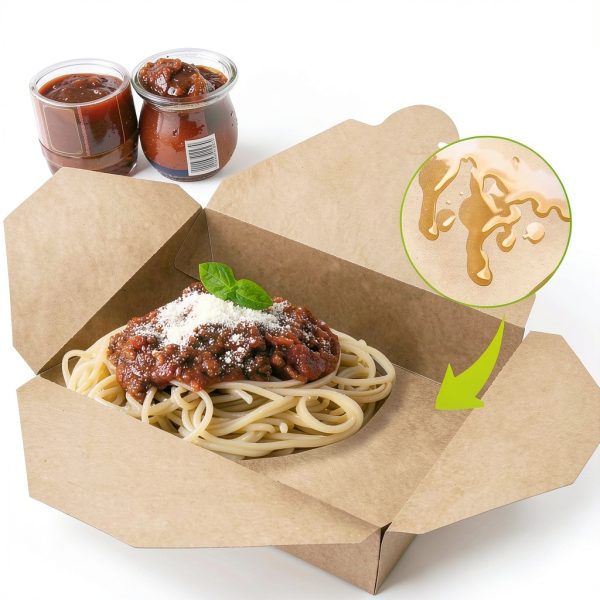 50 Pack 70 oz Kraft Brown Paper To Go Boxes – Leak-Proof, Grease-Resistant Cardboard To Go Containers – Heavy Duty Disposable Lunch Boxes for Restaurant, Catering, Picnic, Party-4