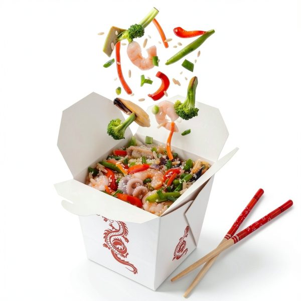 Honeydak Take Out Boxes 50 Pack with Bamboo Chopsticks 16 oz Brown-3