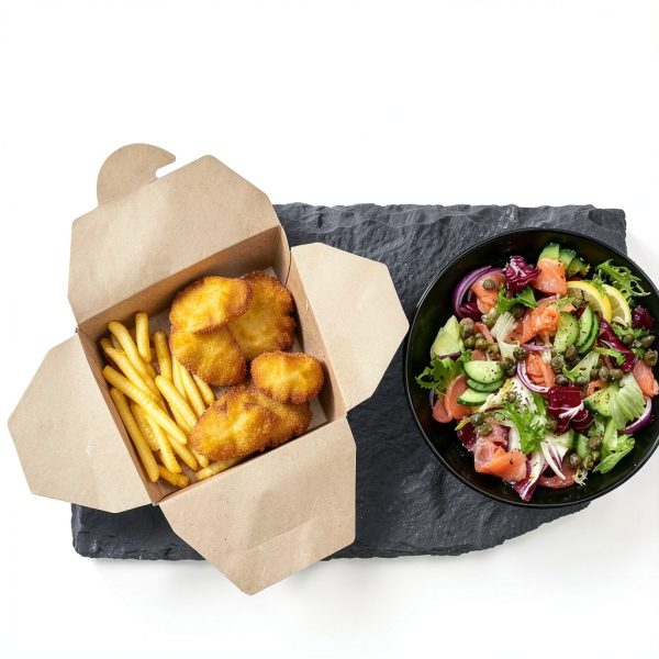 50 Pack 30 oz Kraft Brown Paper Take Out Food Boxes – Leak-Proof Grease-Resistant Disposable Lunch Food Containers Foldable Cardboard To Go Boxes for Restaurant, Catering, Picnic, Party-1