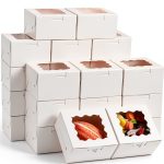 Cookie Boxes 50 Pack with Window White Bakery Box by YEEHONG 4x4x2.5in-0