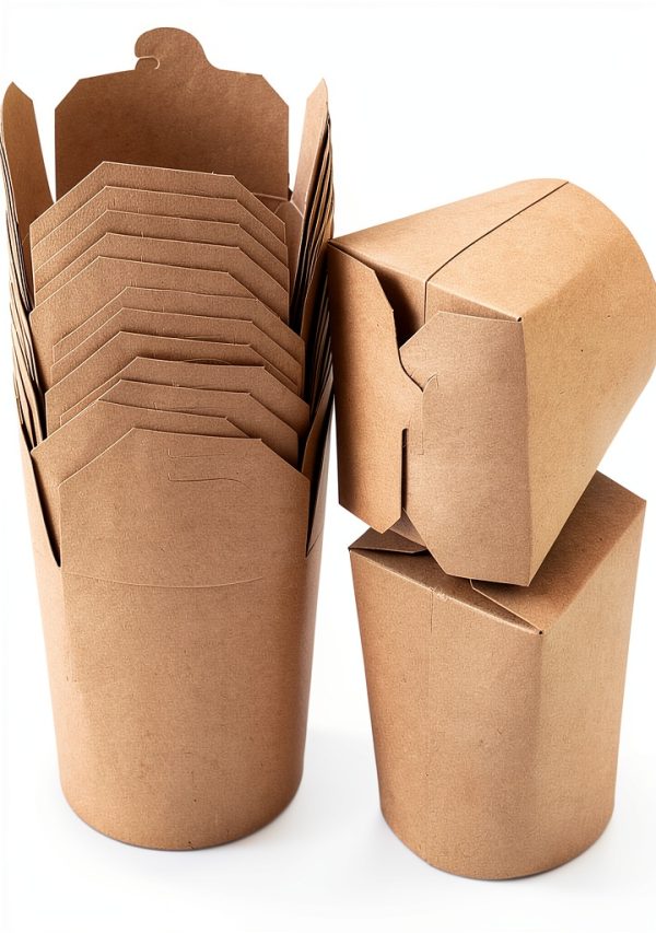 ZOENHOU 25 Pack 26oz Take Out Boxes Kraft Paper Microwaveable-2