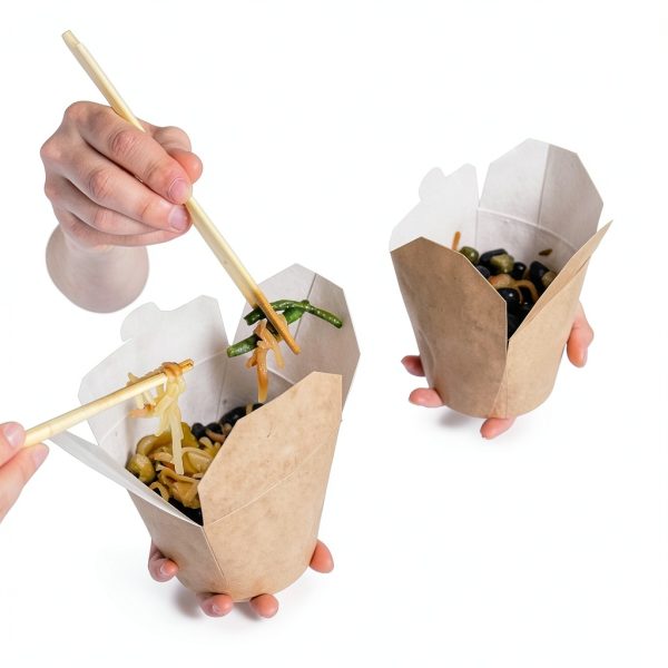ZOENHOU 25 Pack 26oz Take Out Boxes Kraft Paper Microwaveable-5