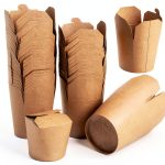 ZOENHOU 25 Pack 26oz Take Out Boxes Kraft Paper Microwaveable-0