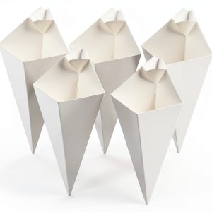 Disposable French Fries Holder by mollensiuer 50pcs Kraft Paper Cones-0