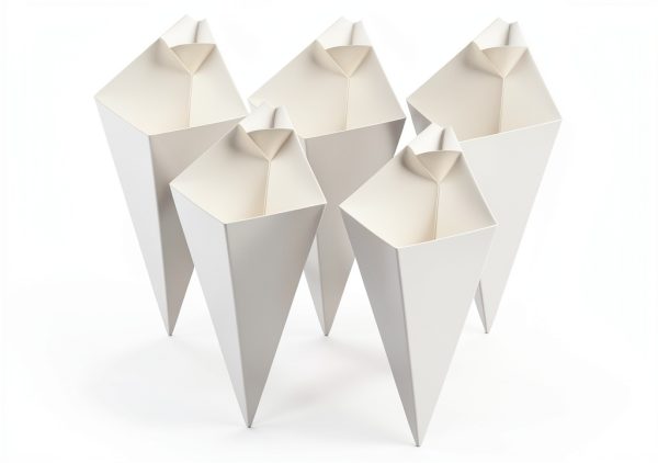 Disposable French Fries Holder by mollensiuer 50pcs Kraft Paper Cones-0