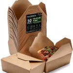 50 Pack 70 oz Kraft Brown Paper To Go Boxes – Leak-Proof, Grease-Resistant Cardboard To Go Containers – Heavy Duty Disposable Lunch Boxes for Restaurant, Catering, Picnic, Party-0