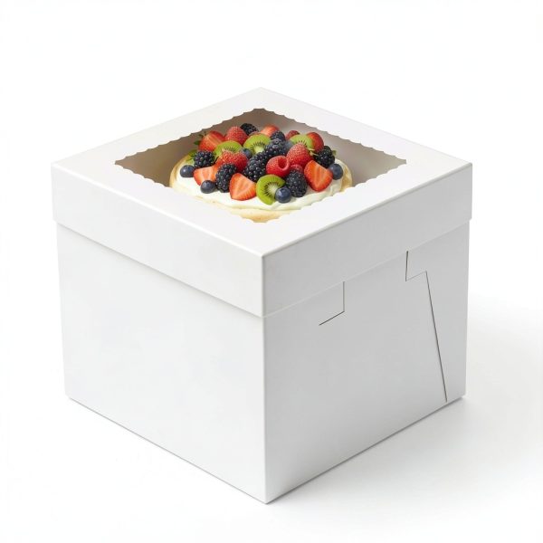 BOARDS+ 10 Inch Cake Boxes – Sturdy Cardboard, Clear Window, 25 Pack-6