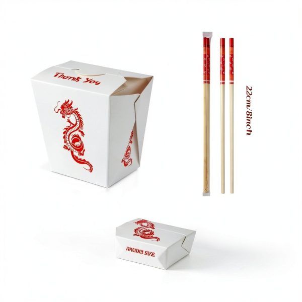 Honeydak Take Out Boxes 50 Pack with Bamboo Chopsticks 16 oz Brown-1