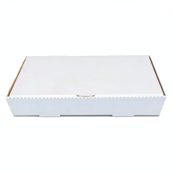 AmerCareRoyal Full Pan Corrugated Catering Box - Secure Stackable Food Delivery Container, Bakery Cardboard Food Storage Boxes, 21” x 13” x 3”, White, Case of 50-1