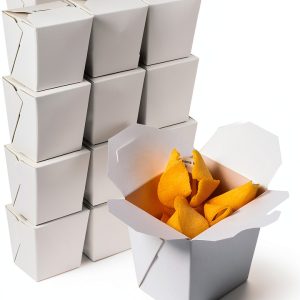 Fit Meal Prep 8 oz Take Out Boxes Fifth Ave Fair 50 White Containers-0