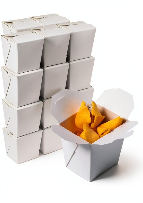 Fit Meal Prep 8 oz Take Out Boxes Fifth Ave Fair 50 White Containers-0
