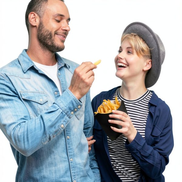 French Fry Box DOSTATNI 200 Pack Black 4oz Kraft Disposable-5