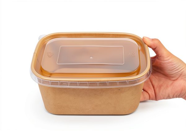 Paper Food Containers 35 oz Pack 50 with Lids Kraft Freezer Safe-1