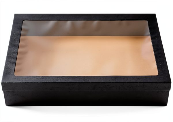 Restaurantware Cater Tek Baked Goods Boxes 10 Black with Window Lids-8