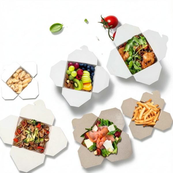 Fit Meal Prep 8 oz Take Out Boxes Fifth Ave Fair 50 White Containers-5