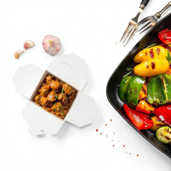 Fit Meal Prep 8 oz Take Out Boxes Fifth Ave Fair 50 White Containers-4